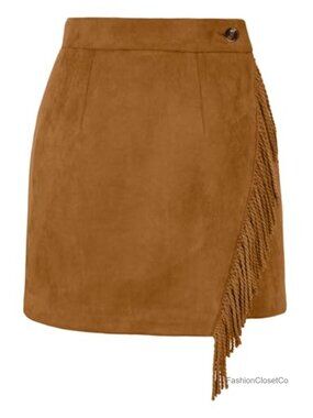 Faux Suede High Waist Bodycon Pencil Mini Skirt